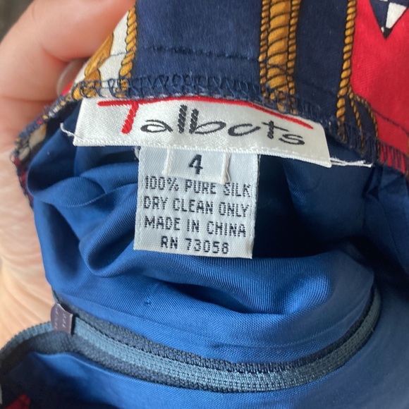 Nautical silk Talbots skirt - Picture 5 of 5